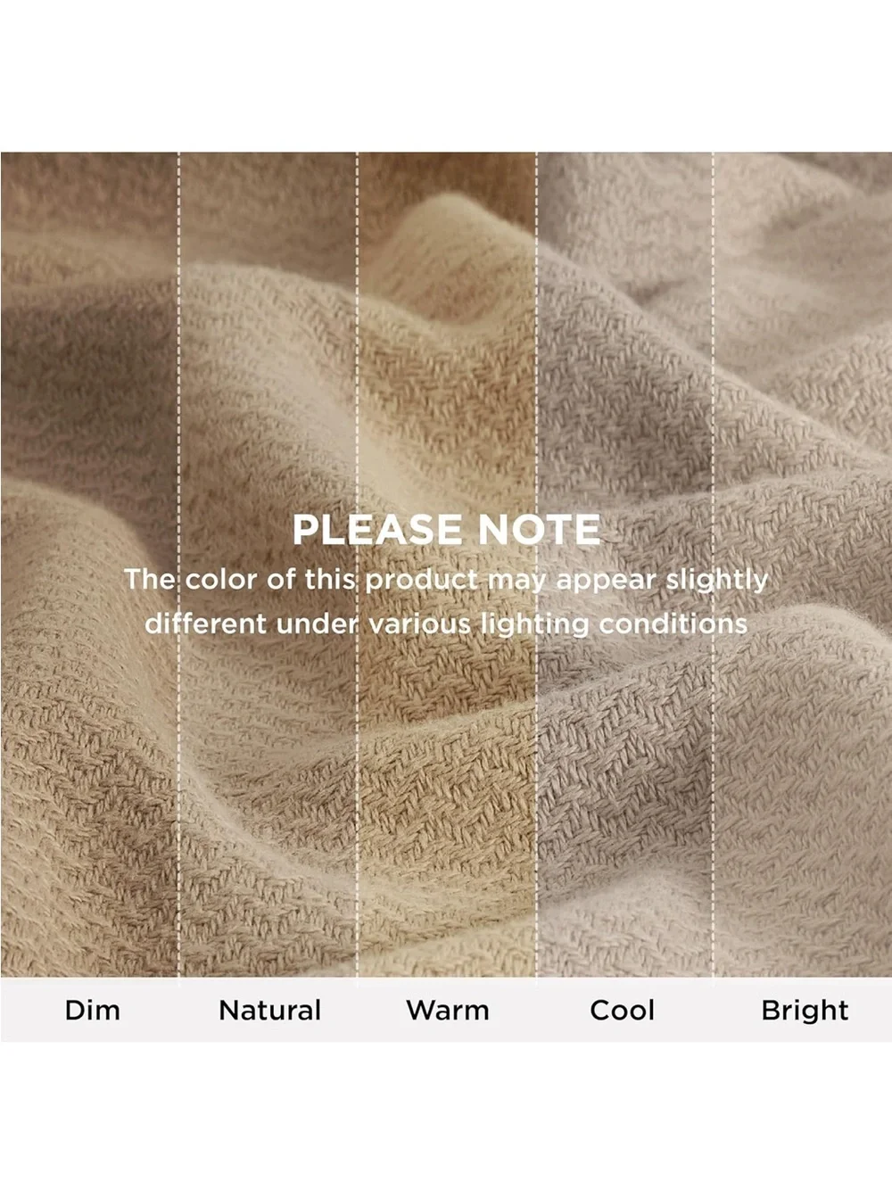 NEW Bedsure GentleSoft 100% Cotton Herringbone Throw Blanket Lightweight